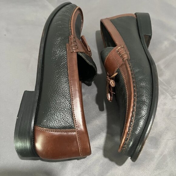 Florsheim Loafers Mens Size 12D Shoes Slip On Pebble Leather Tassel Two Tone - Picture 4 of 9
